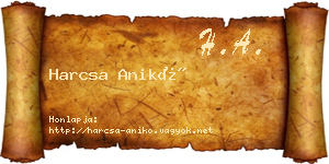 Harcsa Anikó névjegykártya